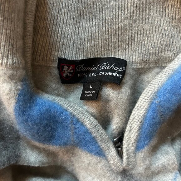 Felted 2-Ply Cashmere Mittens handcrafted from Repurposed Sweater - Gray/Blue - Picture 4 of 4